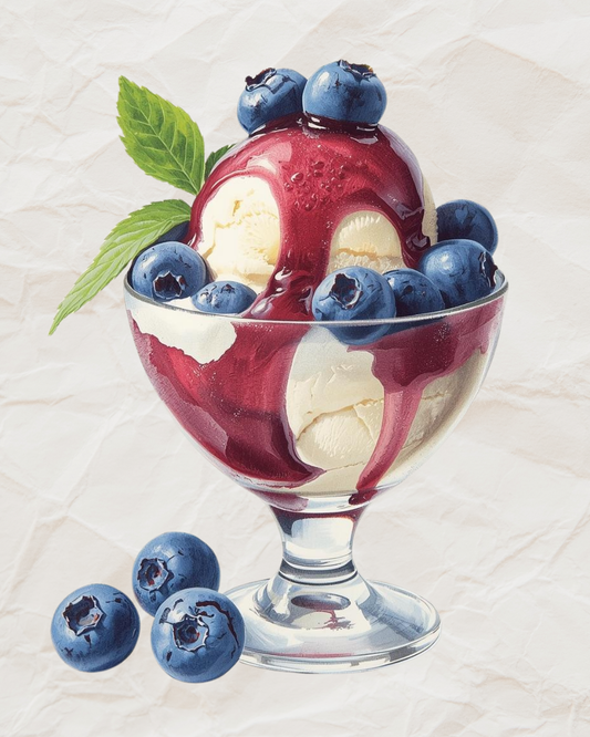 Blueberry Liqueur with Ice Cream