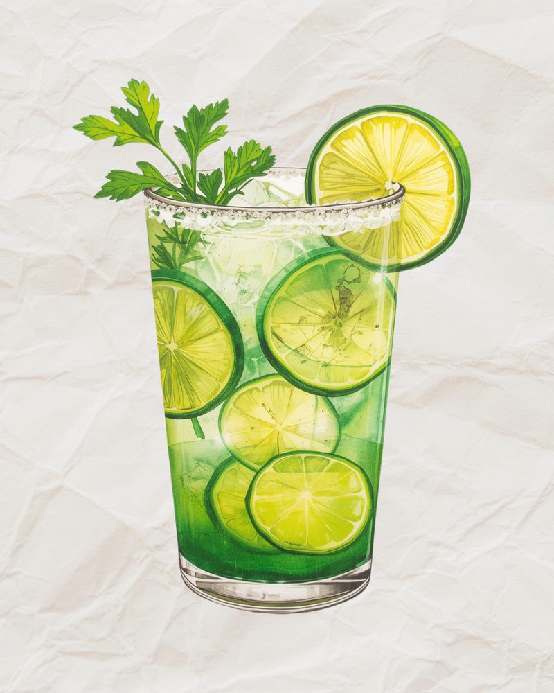Spicy Cilantro Lime Cucumber Cocktail