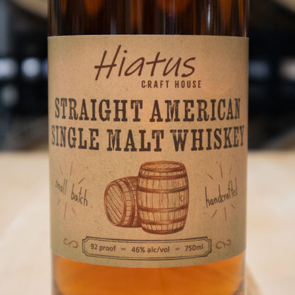 Straight American Single Malt Whiskey